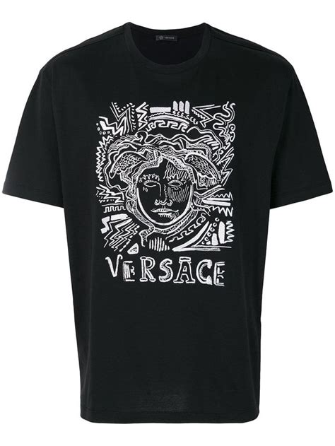 versace teken|Versace graphic t shirt.